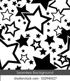 Seamless single tone star pattern background