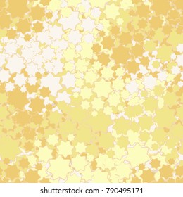 Seamless six-color camouflage of seven-rayed stars. Texture for clothes and backgrounds.
