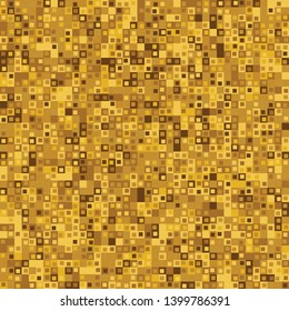 Seamless six-color pixel camouflage. The colors of golden autumn. Editable.