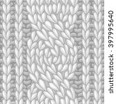 Seamless six-stitch cable stitch. Vector left-twisting rope cable (C6F) knitting pattern. Vector high detailed stitches. Boundless background can be used for web page backgrounds, wrapping papers.
