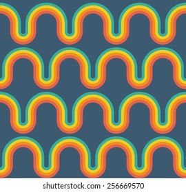 Seamless sixties retro poster pattern vector