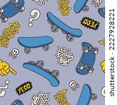seamless skate board vector design
