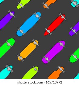 Seamless skateboard longboard pattern 