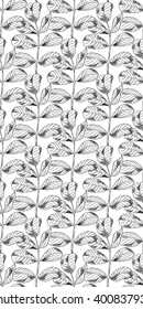 Seamless sketch briar template background. Vector illustration for your design