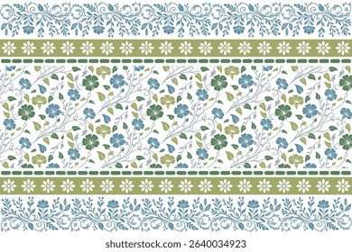 Seamless sketch flower layout. Simple one line floral design. Used in modern textile and packaging industry.

