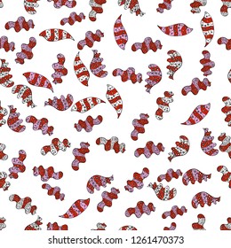 Seamless Sketch nice background. Abstract pattern for wrapping paper Vector illustration. Doodles white, black and red on colors.
