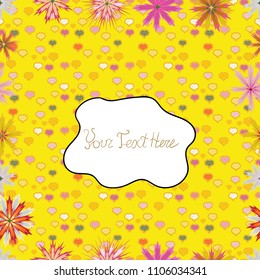 Seamless Sketch nice background. Doodles yellow, white and orange on colors. Abstract pattern for wrapping paper Vector illustration.