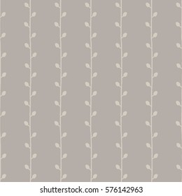 Seamless sketch vector pattern. Grey twigs background. Hand drawn abstract texture illustration. Textile ornament