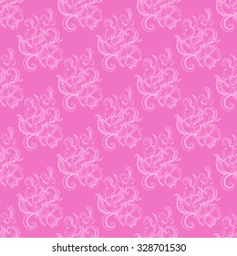 Seamless of sketchy doodles decorative floral pattern for design