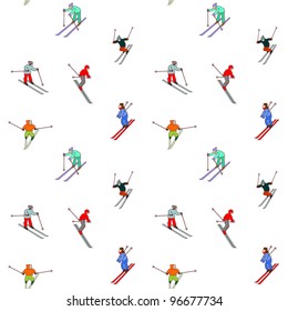 Seamless ski pattern