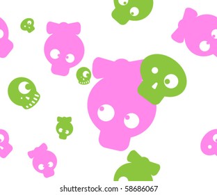 Seamless skull background