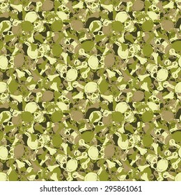 Seamless skull camouflage pattern