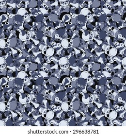 Seamless skull camouflage pattern
