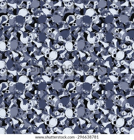 Seamless skull camouflage pattern