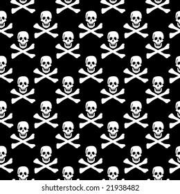 Seamless skull and crossbones texture
