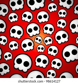 Seamless skull emo design texture