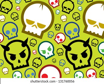 Seamless Skull Pattern.