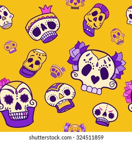 Seamless skull pattern