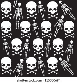 Seamless skull pattern for Halloween or any other scary occasions