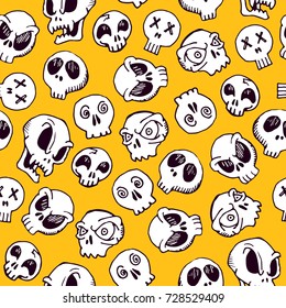 seamless skull pattern for Halloween. Holidays wallpaper