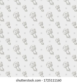 Seamless Skull pattern with an open mouth for backgroudns