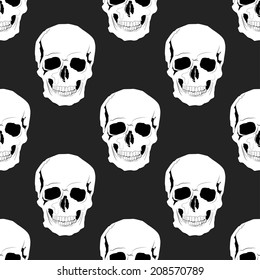 Seamless skulls pattern