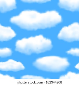 Seamless Sky Background. Vector illustration, eps10, editable