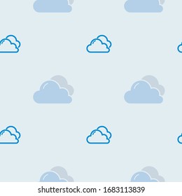 Seamless sky pattern background, Vector sky icon, Seamless backgrounds and wallpapers for fabric, packaging, Decorative print, Textile, repeating pattern