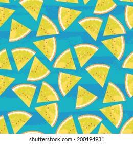 Seamless Sliced Citrus Fruit Background Pattern