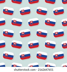 Seamless Slovakia flag in flat style pattern