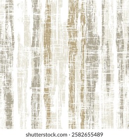 Seamless slub textured stripe texture vector pattern. Spring colorful irregular striped brown with beige background.