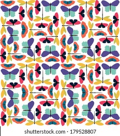 Seamless small butterfly pattern