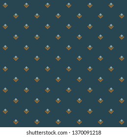 Seamless small diamond motif pattern