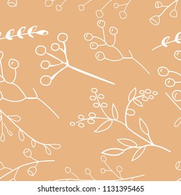 Seamless small floral doodle Pattern in Vector hand drawn  modern design