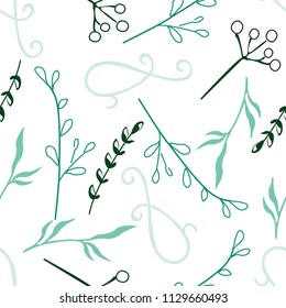Seamless small Floral Pattern hand drawn doodle in vector