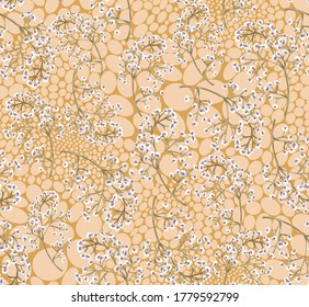 seamless small flower pattern on white background