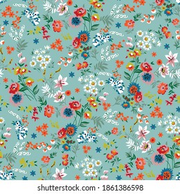 seamless small flower pattern on background 