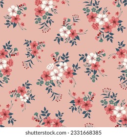 seamless small flower pattern on  background