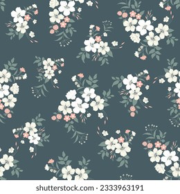 seamless small flower pattern on background