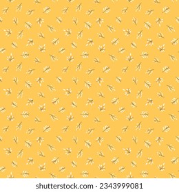 seamless small flower pattern on muster background