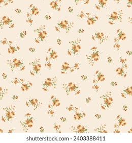 seamless small flower pattern on background