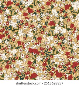 seamless small flower pattern on background