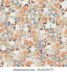 seamless small flower pattern on background