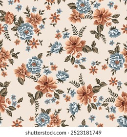 seamless small flower pattern on background