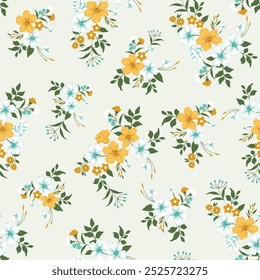 seamless small flower pattern on background