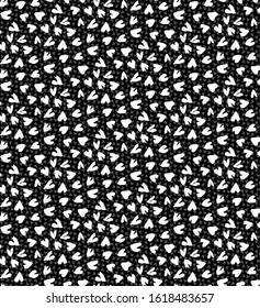 seamless small hearts pattern print.