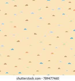 Seamless small hill pattern. Repeating background. Vector Illustration