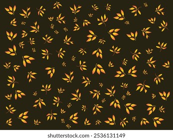 seamless small leaf pattern with vector illustration