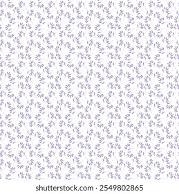 Seamless small leaves pattern design with stem.ready for textile use.