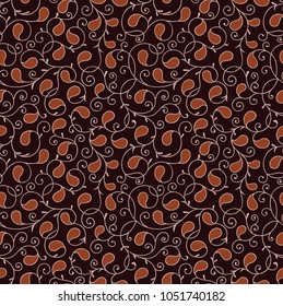 Seamless small paisley pattern